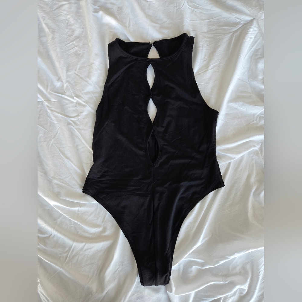 Parade keyhole bodysuit, black, large
